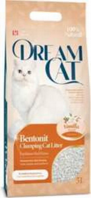 Smiltis kaķu tualetei cementējošas Dream cat Vanilla 5l (03.02.29) Turcija