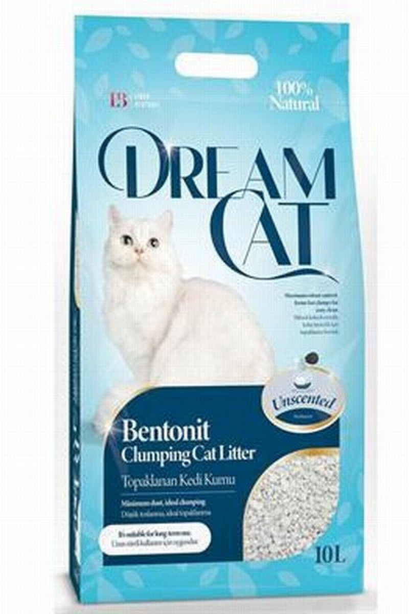 Smiltis kaķu tualetei cementējošas Dream cat Natural 10L (02.02.29)