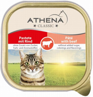 Kaķu konservi Athena ar liellopa gaļu 100g 1/16 (26.04.27) Vācija