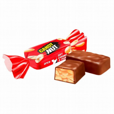 Šokolādes konfektes Roshen Candy Nut ar zemesriekstiem 1kg (13.02.27)(Pārdodas tikai pilnos iepakoju