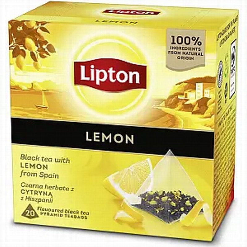 Tēja Lipton citronu melnā 1.8g*20 (30.04.2027) Polija