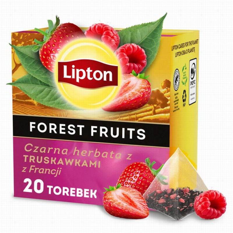 Tēja Lipton melnā ar meža ogām 20gb*1.7g(04.27)Polija