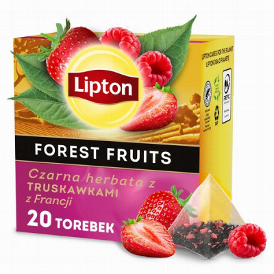 Tēja Lipton melnā ar meža ogām 20gb*1.7g(04.27)Polija