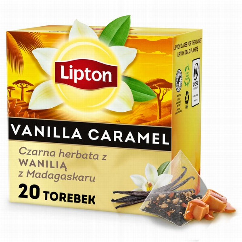 Tēja Lipton melnā ar vaniļu unkarameli(04.27)Polija