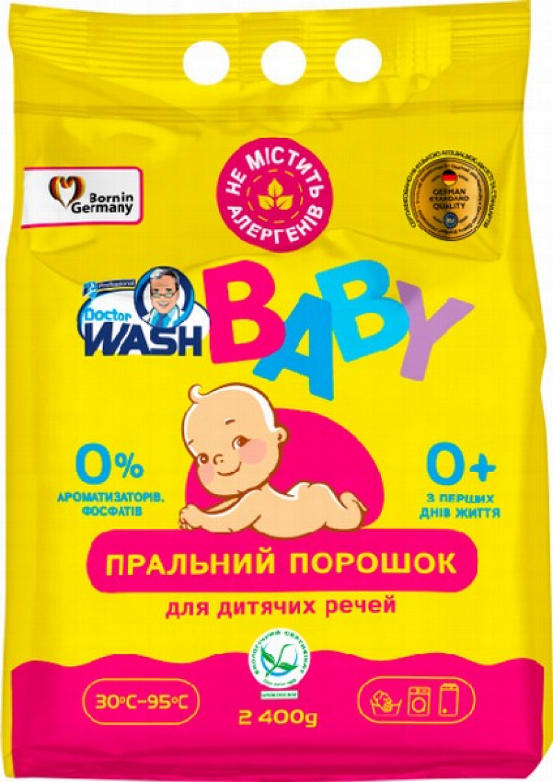 Veļas pulveris Doctor wash Baby 2.4kg (06.08.28)Ukraina