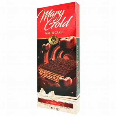 Vafeļu torte Mary Gold ar šokolādi 220g 1/5 (16.03.27) Ukraina