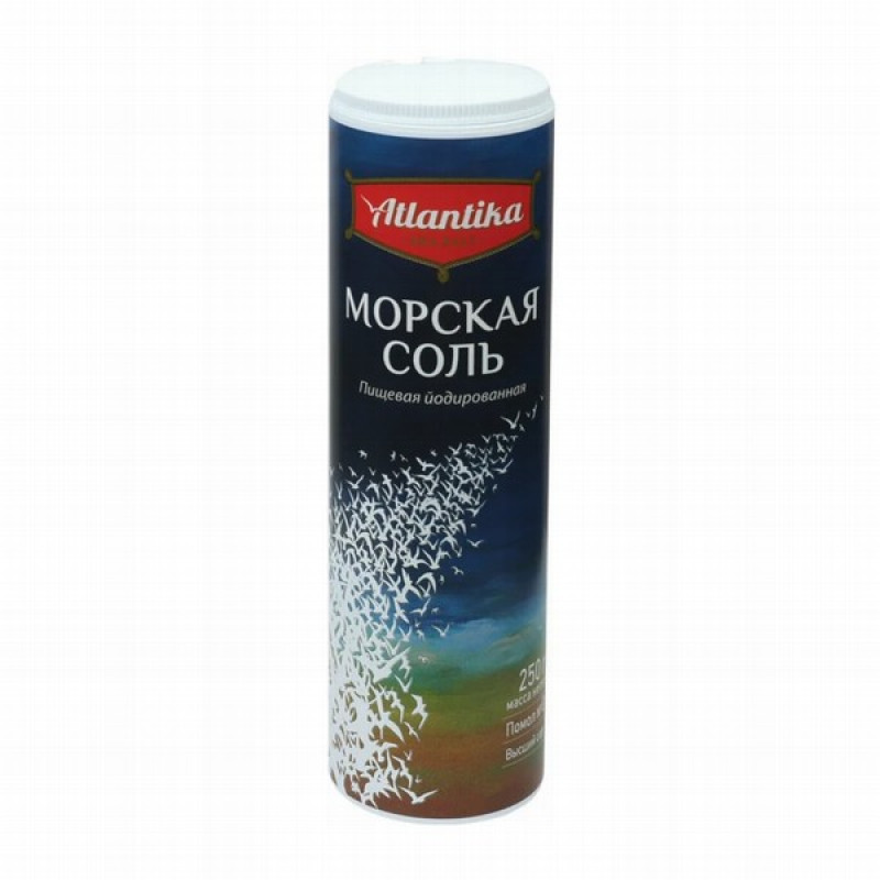 Sāls SMALKAIS Atlantika ar jodu 250g (26.12.26) Krievija