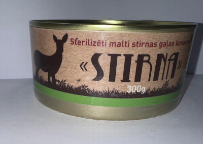Gaļas konservi 300g Švēde Stirna (ar attais.) 1/48 (04.09.29) Latvija