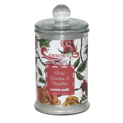 Svece Rose vanilla aromātiska stiklā 1/12
