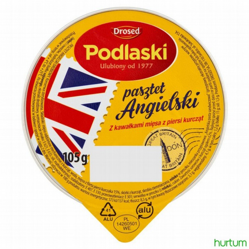 Pastēte Podlaski Angļu 105g(23.04.28) Polija