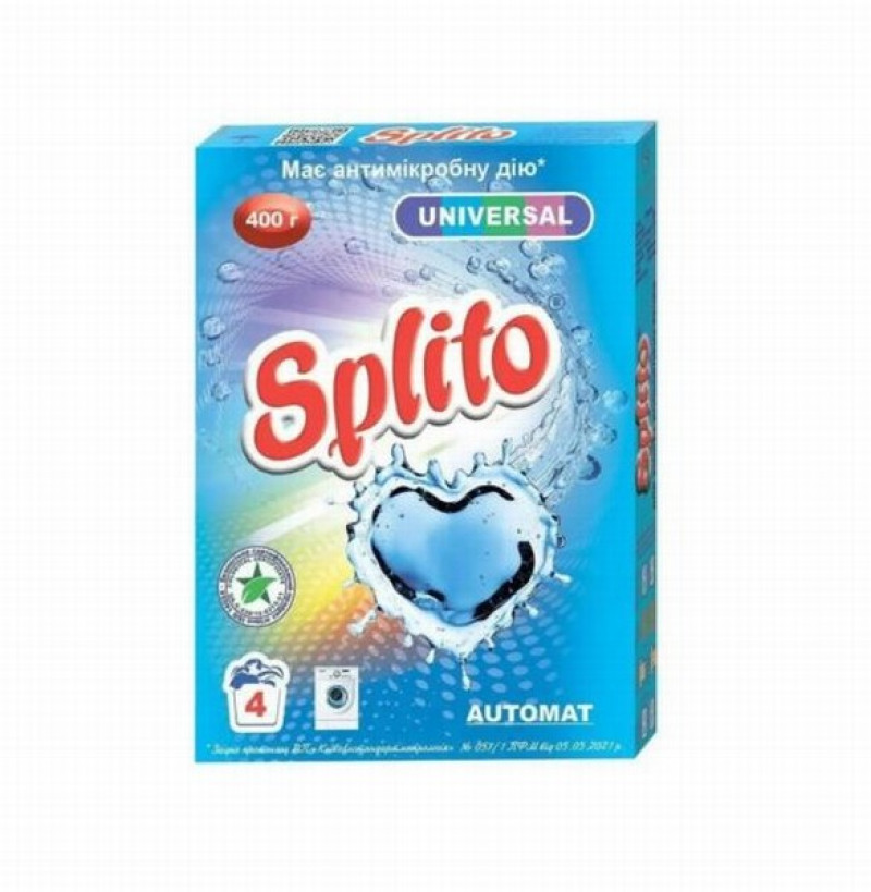 Veļas pulveris Splito Universal 400gr veļas automātiem (20.02.29)