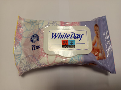 Mitrās salvetes higēniskās bērniem ultra sensitive 72.gb White day 1/28 (06.05.29)