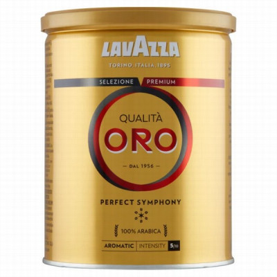 Kafija maltā LAVAZZA Qualita ORO 250g metāla bundžā Itālija (30.10.27)