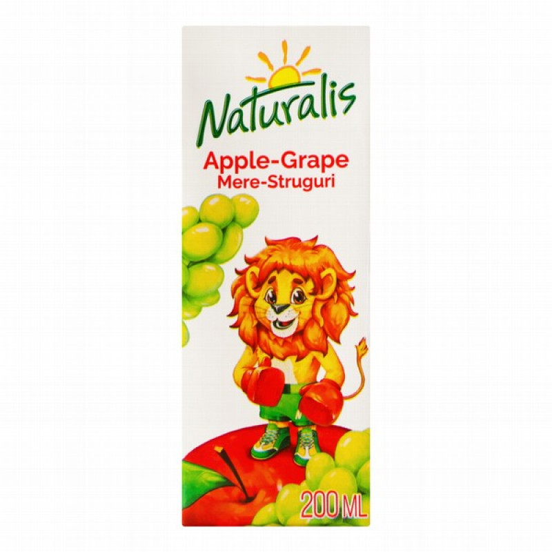 Nektārs Naturalis ābolu- vīnogu 0.2L (25.02.27) Moldova
