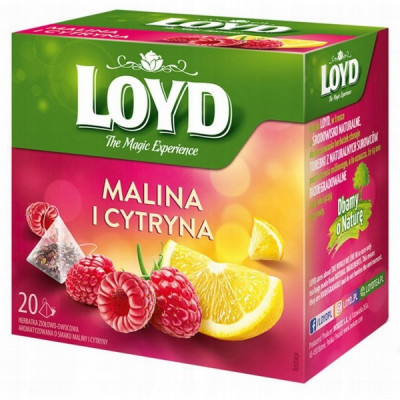 Tēja LOYD ar aveņu un citronu garšu 20*2g (12.27) Ukraina