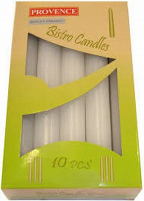 Bistro sveces 10gb (17cm) baltas Provence