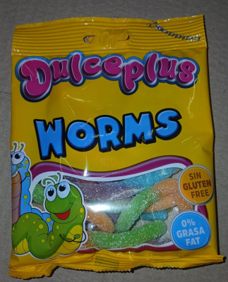 Želejkonfekte Dulceplus Sour Worms 100gr 1/12 (08.10.27) Spānija