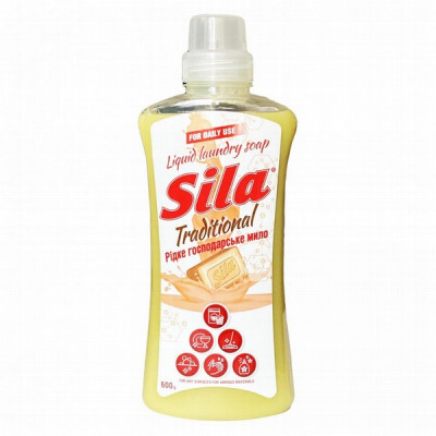 SILA Šķidras saimniecības ziepes 600ml 1/36 (22.05.28) Ukraina