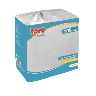 Salvetes baltas TORO 100gb 30x30cm