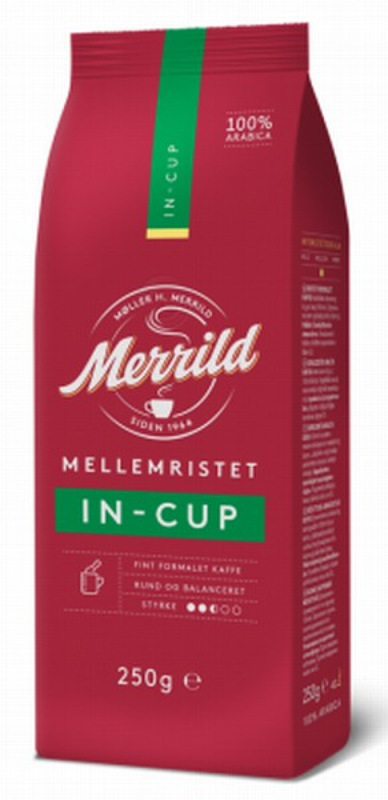 Kafija maltā Merrild in Cup 250g 1/6 (22.01.27) Itālija