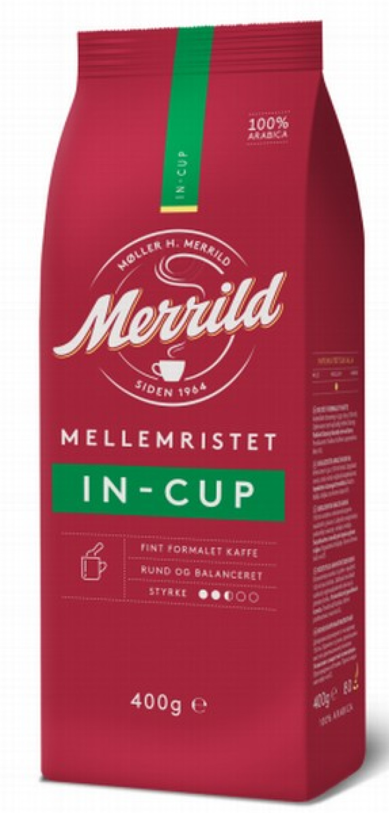 Kafija maltā Merrild in Cup 400g (21.12.27) Itālija
