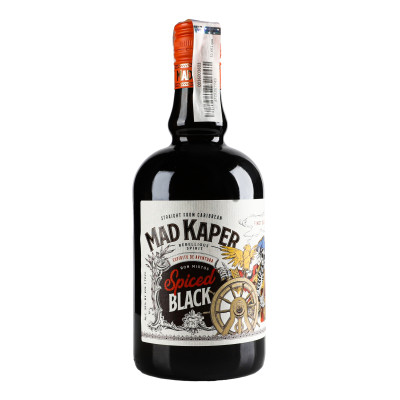 ALK.Rums MAD KAPER BLACK SPICED RUM 0.7L 35%, Beļģija