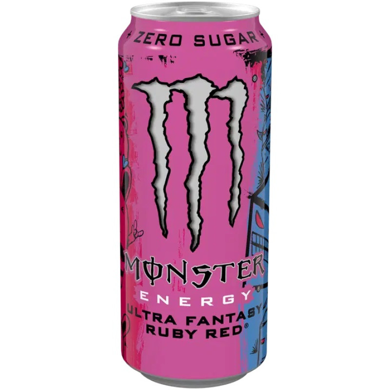 Enerģijas dzēriens Monster Ultra Ruby Red 0.5L DEPOZĪTS 0.10eur 1/12 (03.2028) Īrija