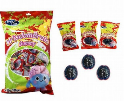 Zelejkonfektes WISDOMBRAIN GUMMY JELLY 18g*100gb (16.10.28)