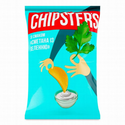 Čipsi Chipster's Krējums-zaļumi 60g (12.04.27) Ukraina