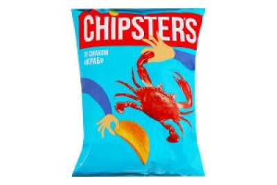 Kartupeļu čipsi Chipster's ar krabju garšu 60g 1/28 (10.04.27) Ukraina