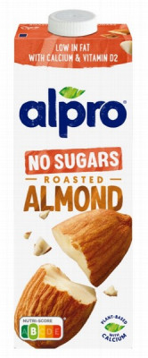 ALPRO mandeļu dzērins, nesaldināts, 1L 1/8 (01.02.27) Beļģija