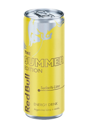 Enerģijas dzēriens Red bull Summer Edition Sudachi Lime 0.25l (24.04.2027) DEPOZĪTA maksa 0.10 eiro 