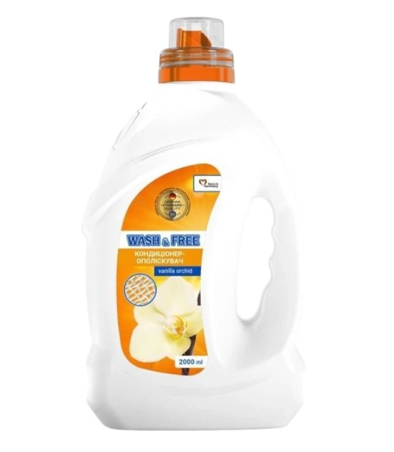 Veļas mīkstinātājs Wash&Free ar vaniļas un orhideju aromātu 2L (08.10.27) Ukraina
