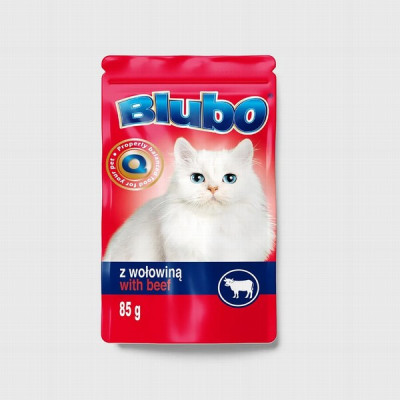 Kaķu barība Blubo liellopa 85g 1/28 (16.04.29) Polija
