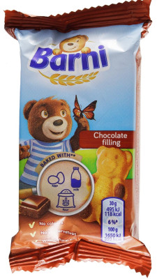 Biskvīts Barni ar šokolādes pildījumu 30g (23.12.26) Polija
