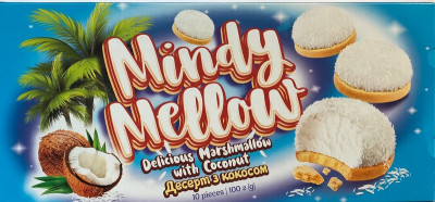Cepums ar zefīru Mindy Mellow ar kokosu 140g 1/18 (27.11.2026)Ukraina