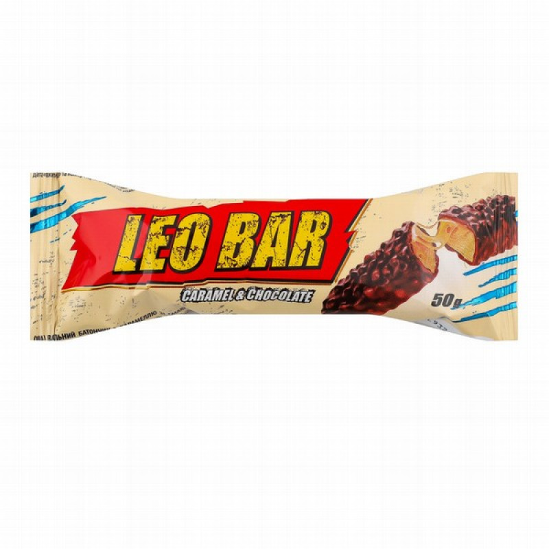 Batoniņš ''Leo Bar" ar karameli un vaniļas garšu šokolādes glazūrā 50g 1/20 (14.03.27) Ukraina