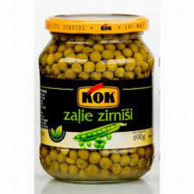 Zaļie zirnīši KOK 680g 1/8 (31.12.28) Moldāvija