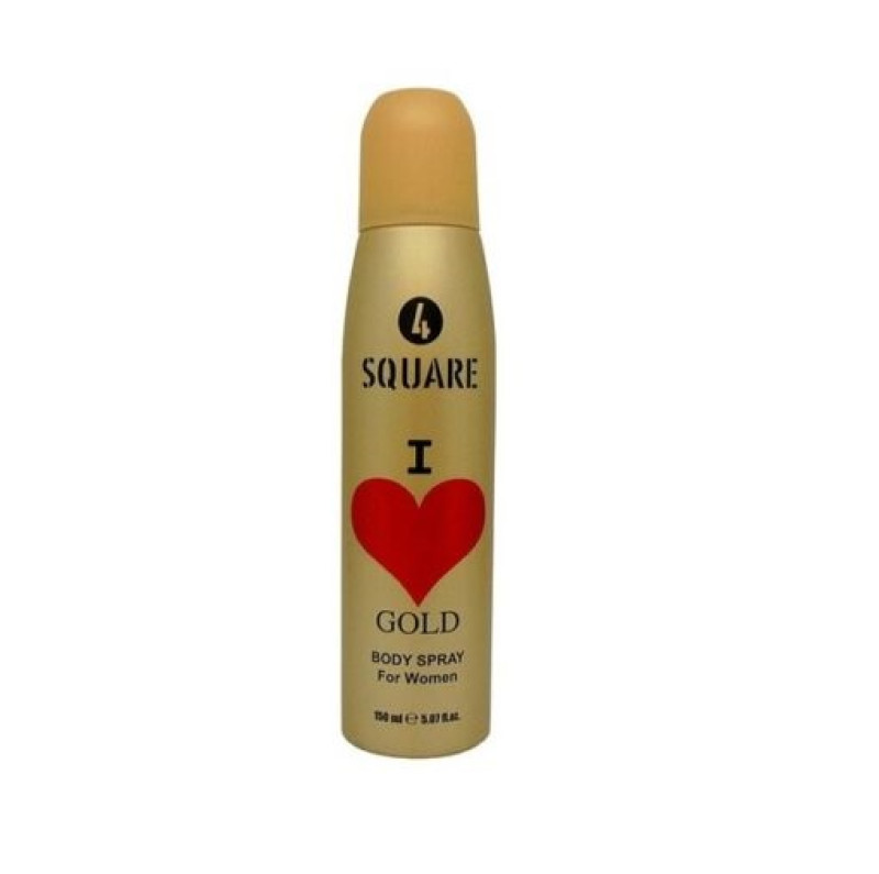 Ķermeņa sprejs sievietēm I Love Gold 4 Square 150ml (04.11.30)