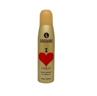 Ķermeņa sprejs sievietēm I Love Gold 4 Square 150ml (04.11.30)