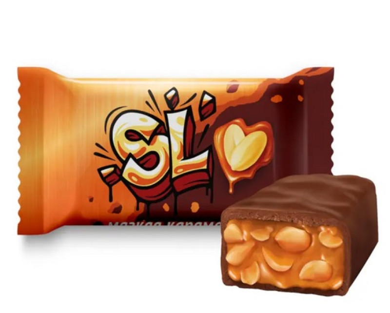 Glazētas konfektes SL karamele arahiss 1kg 1/3 (09.09.27)