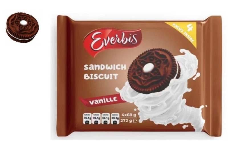 Cepumi ar vaniļas-kakao krēmu Everbis 240g 1/12 (27.03.27) Ukraina