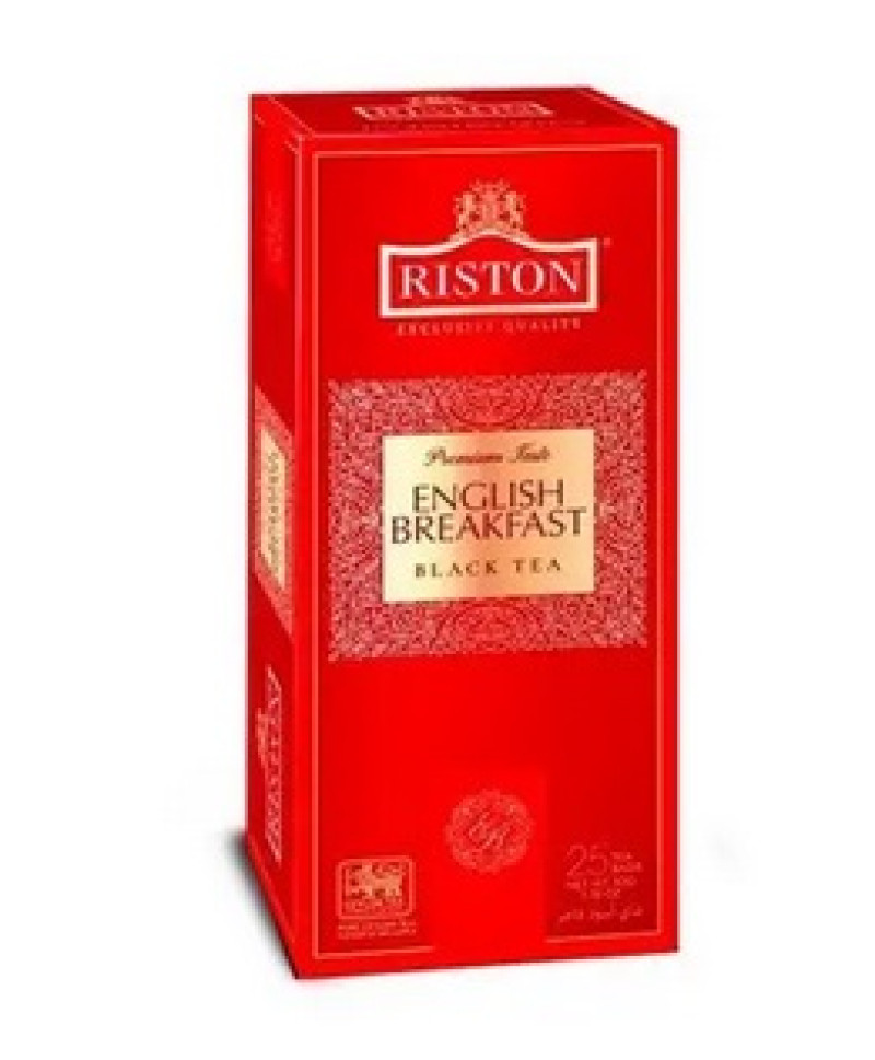 Melnā tēja maisiņos English Breakfast Riston 25gabx2g (15.08.27) Šrilanka