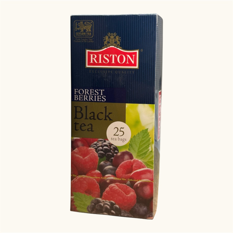 Melnā tēja maisiņos Forest Berries Riston 25x2g (15.08.28) šrilanka