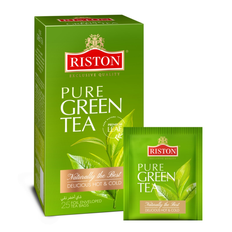 Zaļā tēja maisiņos Pure Green Riston 25x2g (15.08.28) Šrilanka