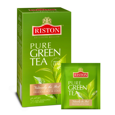 Zaļā tēja maisiņos Pure Green Riston 25x2g (15.08.28) Šrilanka