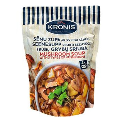 Kronis Sēņu zupa ar 3 veidu sēnēm 530g DOY pakā (14.04.29) Latvija