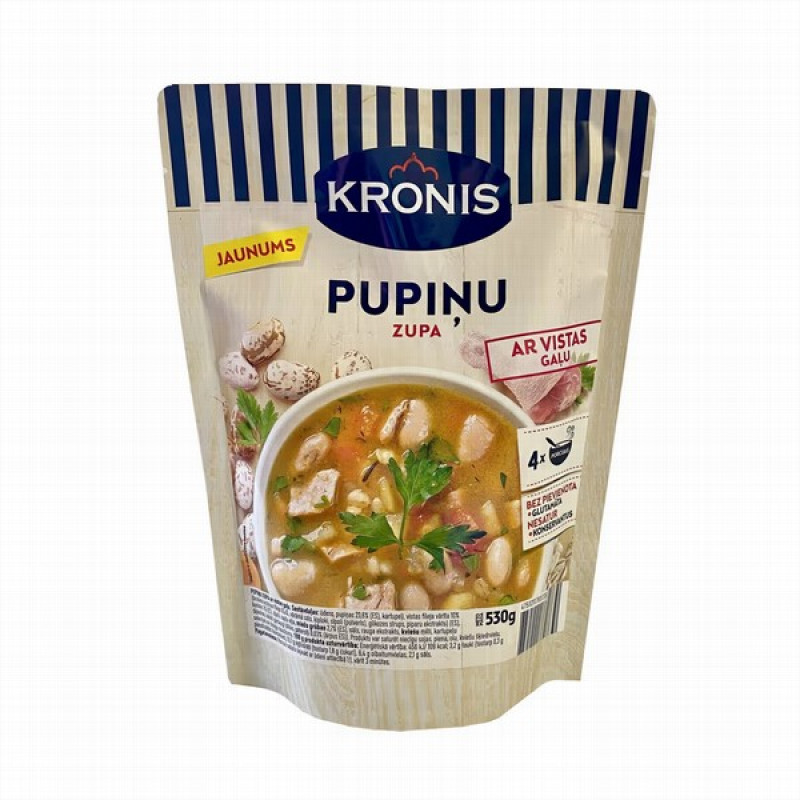 Kronis Pupiņu ar vistas gaļu zupa 530g DOY pakā (22.01.29) Latvija