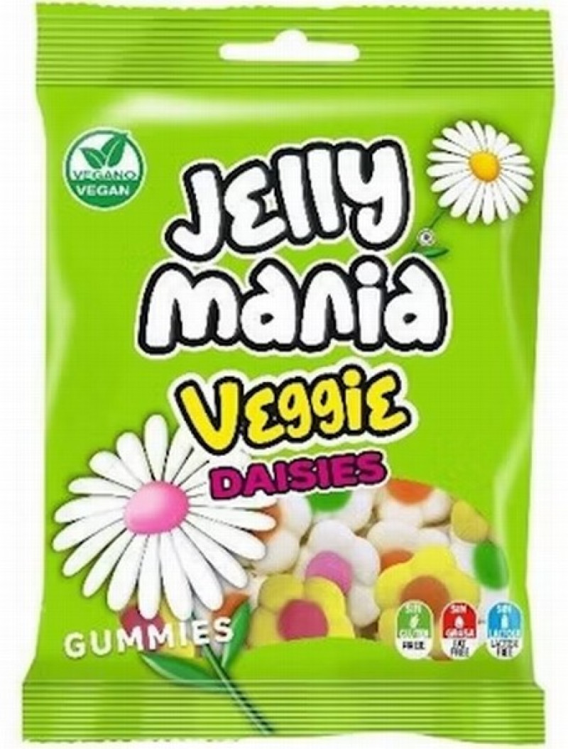 Želejkonfektes Jake Jellymania Daisies (vegan) 100g (08.2027)Spānija