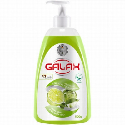 Šķidrās ziepes GALAX Ar Laima ekstraktu 0.5l (30.07.28) Ukraina